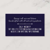 香水ボトル香りローション美しい名刺 名刺 (裏面)