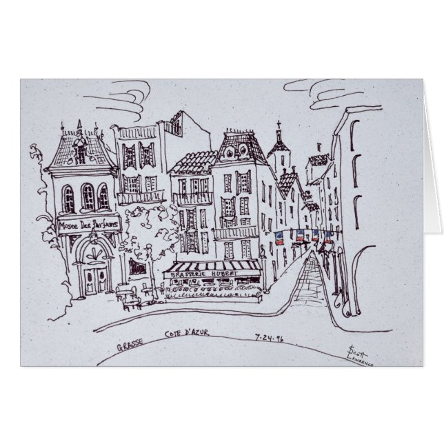 香水博物館とストリートの風景 | グラース, フランス (正面横)