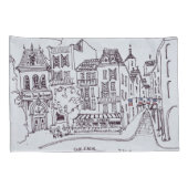 香水博物館とストリートの風景 | グラース, フランス 枕カバー (裏面-右)