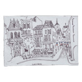 香水博物館とストリートの風景 | グラース, フランス 枕カバー (正面右)