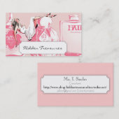 香水名刺、ピンク 名刺 (正面/裏面)