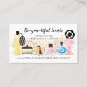 香水瓶のにおいのローションの名刺 名刺 (正面)