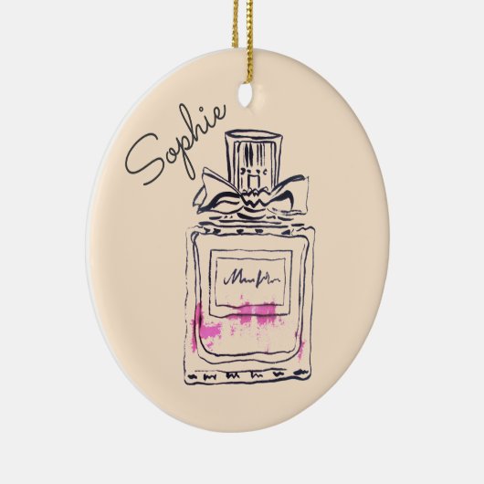 香水瓶のファッションの個人名 セラミックオーナメント (右)