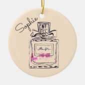 香水瓶のファッションの個人名 セラミックオーナメント (正面)