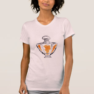 香水瓶のファッションの水彩画のイラストレーション Tシャツ
