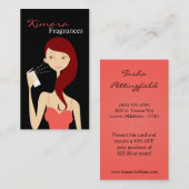 香水香りベクトルショップガールビジネスカード 名刺 (正面/裏面)