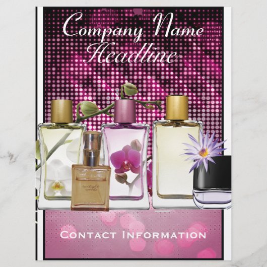香水&フレグランスマーケティングフライヤーテンプレート チラシ (正面)
