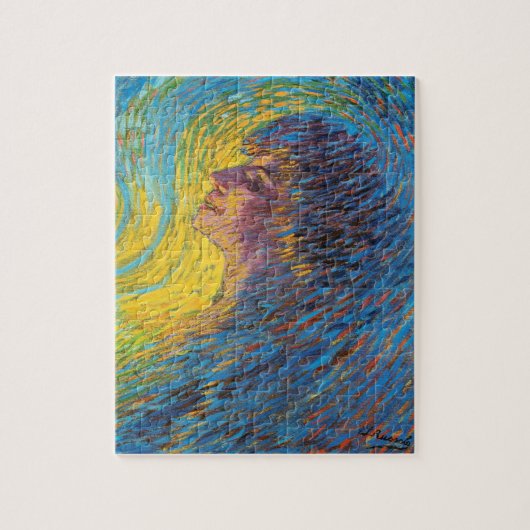 香水(女性ポートレート) (by Luigi Russolo) ジグソーパズル (縦)
