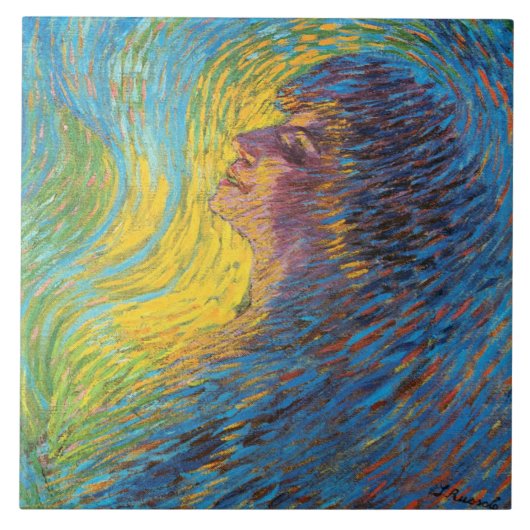 香水(女性ポートレート) (by Luigi Russolo) タイル (正面)