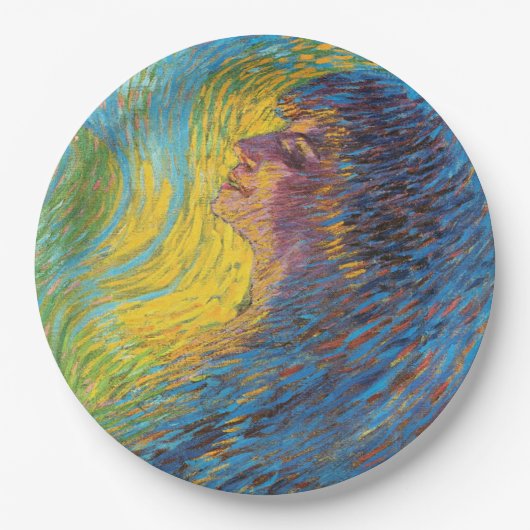 香水(女性ポートレート) (by Luigi Russolo) ペーパープレート (正面)