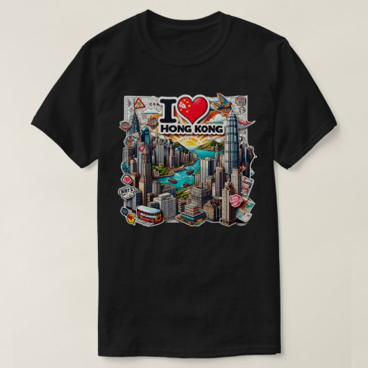 香港が大好き3 Tシャツ (デザイン正面)