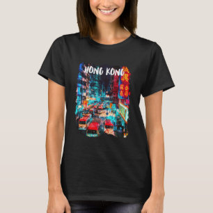 香港のお土産 – Hong Kong At Night Pullover H Tシャツ