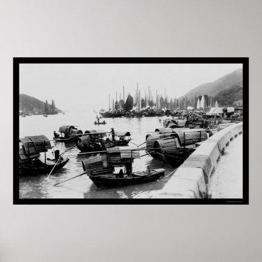 香港のサンパン1906 ポスター (正面)