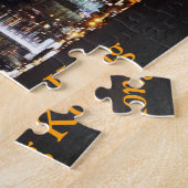 香港のスカイラインのパズル ジグソーパズル (側面)