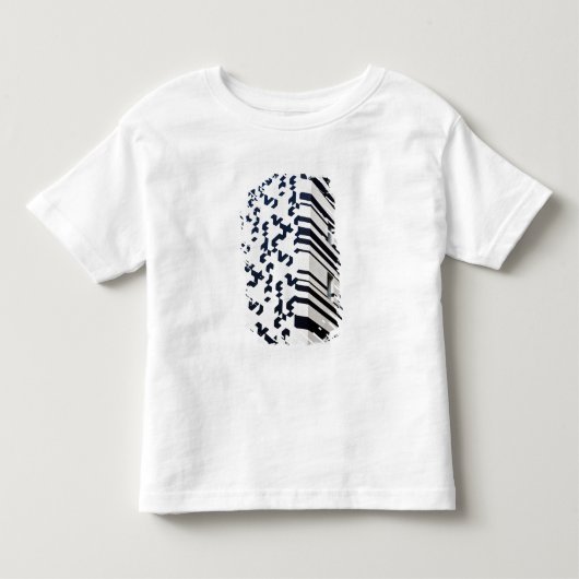 香港のモダンなモノクロ建築 トドラーTシャツ (正面)