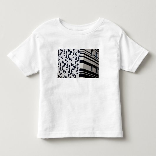 香港のモダンなモノクロ建築 トドラーTシャツ (正面)