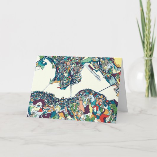 香港の中国の地図 カード (正面)