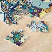 香港の中国の地図 ジグソーパズル (側面)