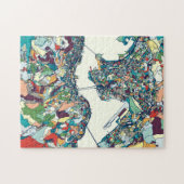 香港の中国の地図 ジグソーパズル (横)