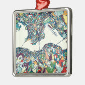 香港の中国の地図 メタルオーナメント (左)