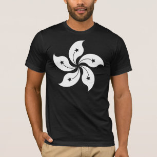 香港の中国の旗-白 Tシャツ