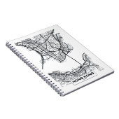 香港の中国|白黒都市地図 ノートブック (右側)