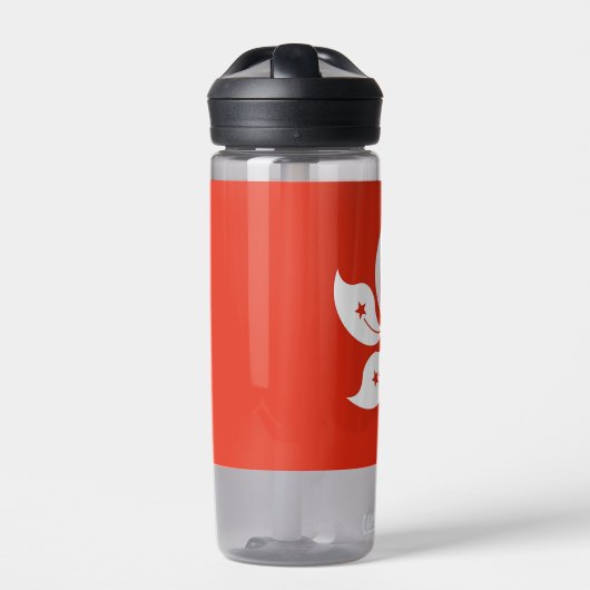 香港の国旗が付いた水瓶 ウォーターボトル (正面)