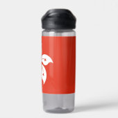 香港の国旗が付いた水瓶 ウォーターボトル (背面)