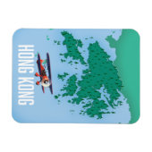 香港の地図 マグネット (横)