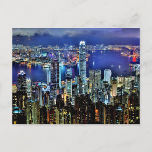香港の夜景 ポストカード