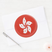 香港の大ステッカー6旗 ラウンドシール (封筒)