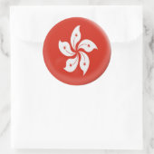 香港の大ステッカー6旗 ラウンドシール (バッグ)