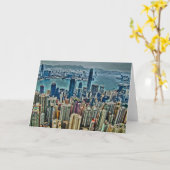 香港の島 カード (黄色い花)