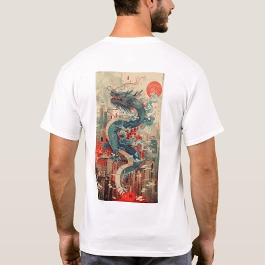 香港の平和のためのドラゴンウィングス – ヴィンテージスタイル Tシャツ (裏面)