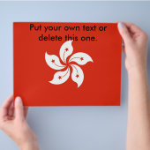 香港の旗が載ったチラシ チラシ (手)