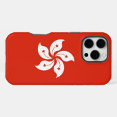 香港の旗のアップルiPhone 16 Pro Maxケース iPhoneケース (裏面横)