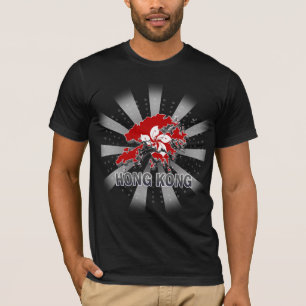 香港の旗の地図2.0 Tシャツ