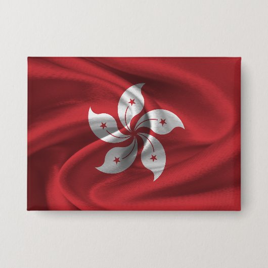 香港の旗ボタン 缶バッジ (正面)