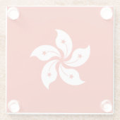 香港の旗 ガラスコースター (裏面)