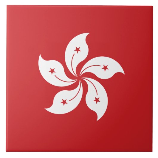香港の旗 タイル (正面)