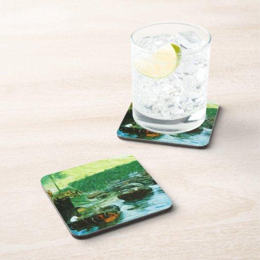 香港の水上タクシー抽象芸術印象主義 コースター (右側)