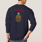 香港の消防機関部の長袖のティー Tシャツ (裏面)