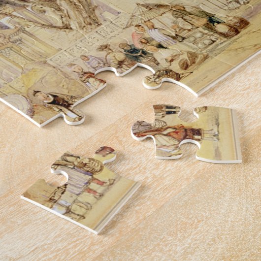 香港の湾の村の正方形は、5つのfrをめっきします ジグソーパズル (側面)