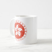 香港の紋章付き外衣 コーヒーマグカップ (正面左)