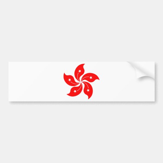 香港の花 バンパーステッカー (正面)