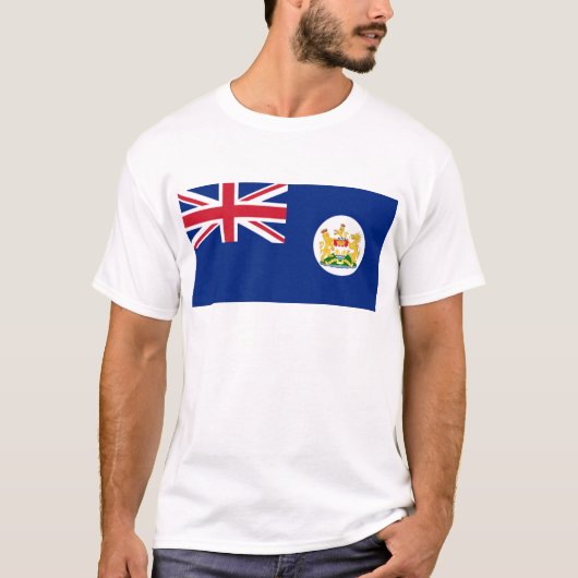 香港の英屬香港(1959年- 1997年)の旗 Tシャツ (正面)