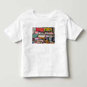 香港の街のネオンサイン トドラーTシャツ