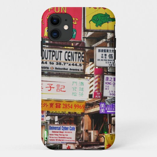 香港の街のネオンサイン Case-Mate iPhoneケース (裏面)