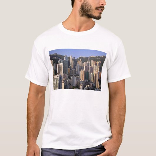 香港の街並み中国 Tシャツ (正面)