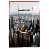 香港の街並み ミディアムペーパーバッグ (裏面)
